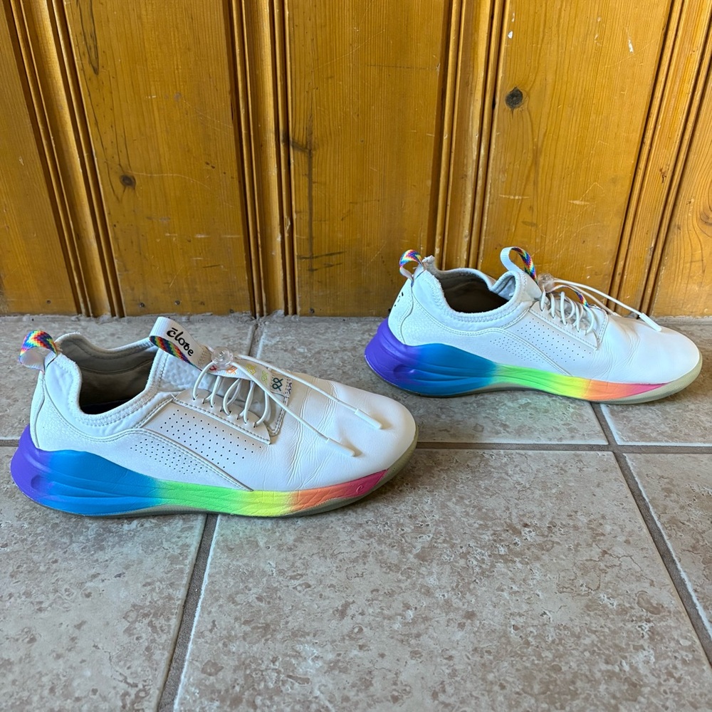 Clove Shoes RAINBOW SOUL White Limited PRIDE Nursing Size Women’s 10.5 Men’s 9